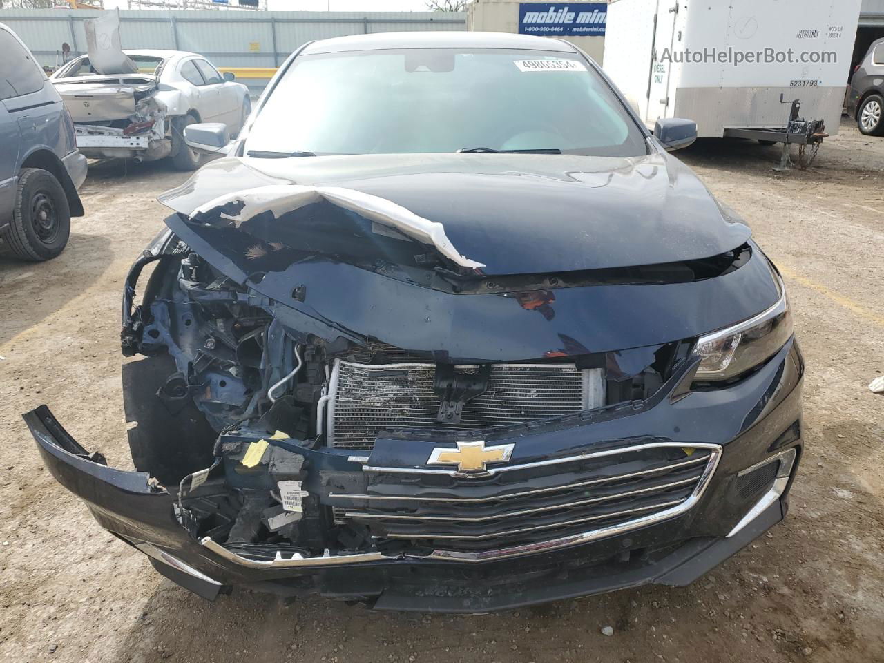 2018 Chevrolet Malibu Lt Синий vin: 1G1ZD5ST4JF200015