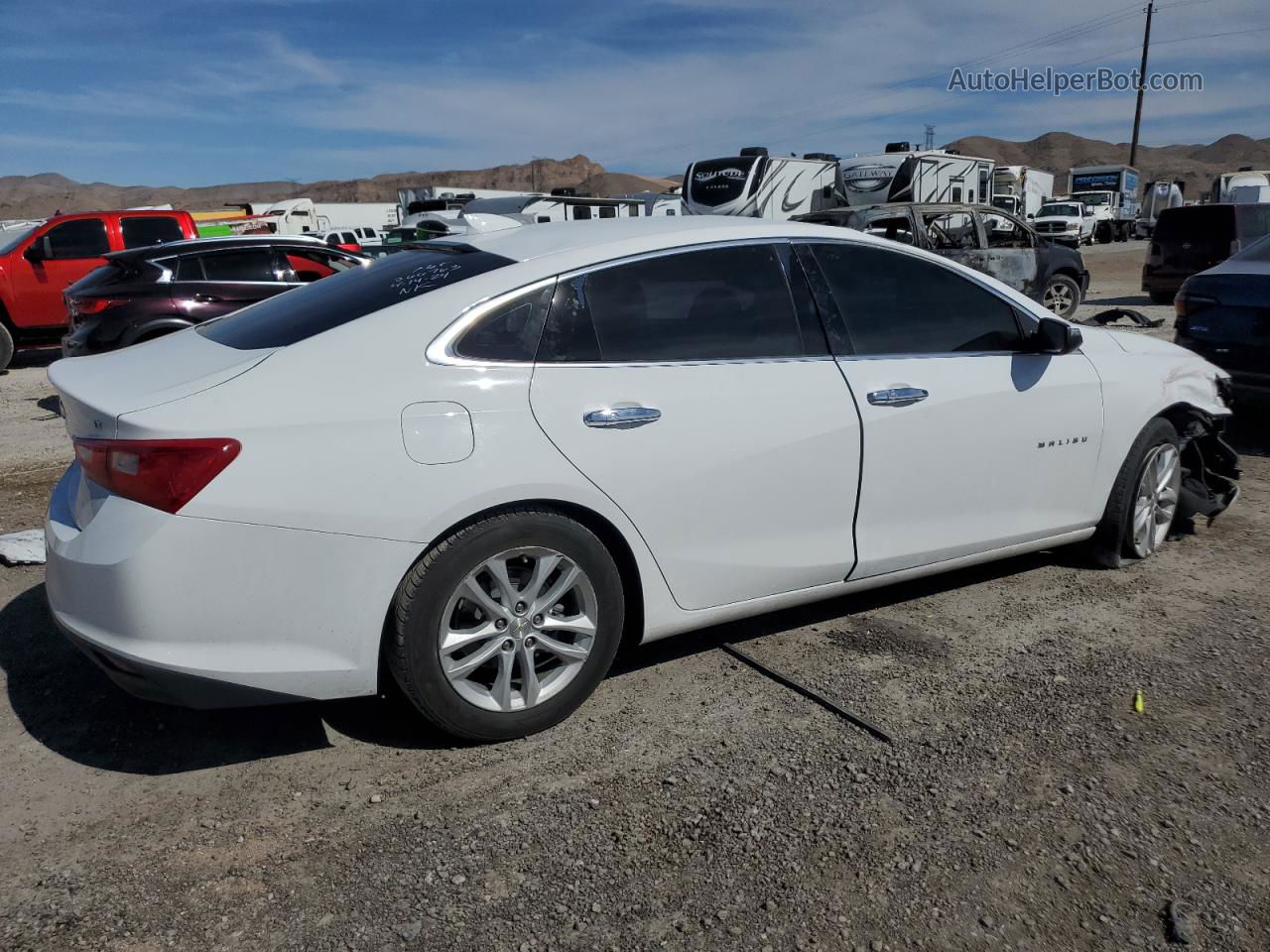 2018 Chevrolet Malibu Lt White vin: 1G1ZD5ST4JF261798