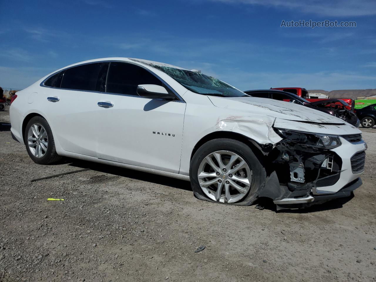 2018 Chevrolet Malibu Lt White vin: 1G1ZD5ST4JF261798