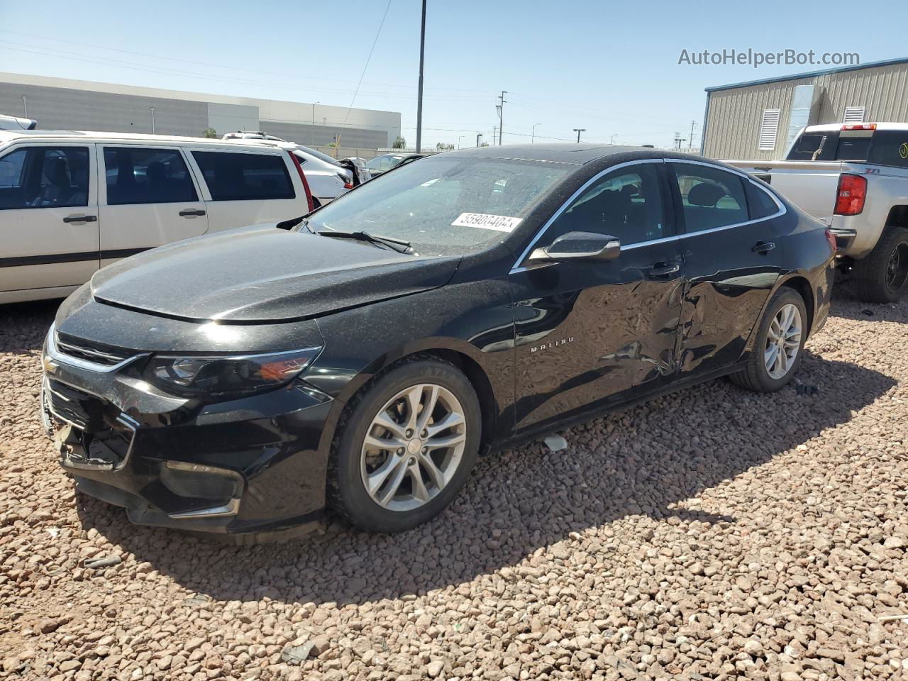 2018 Chevrolet Malibu Lt Black vin: 1G1ZD5ST5JF128225