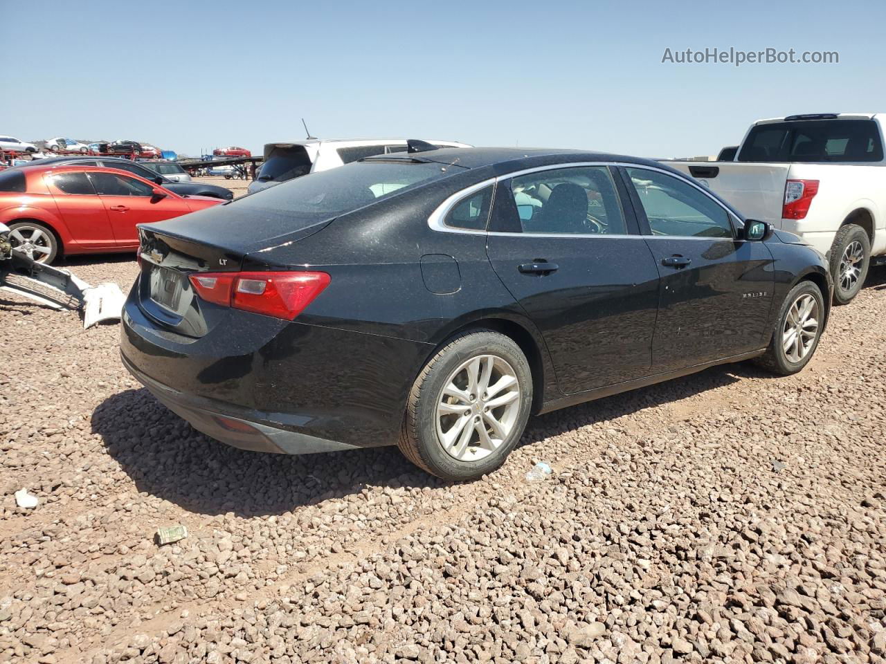 2018 Chevrolet Malibu Lt Black vin: 1G1ZD5ST5JF128225