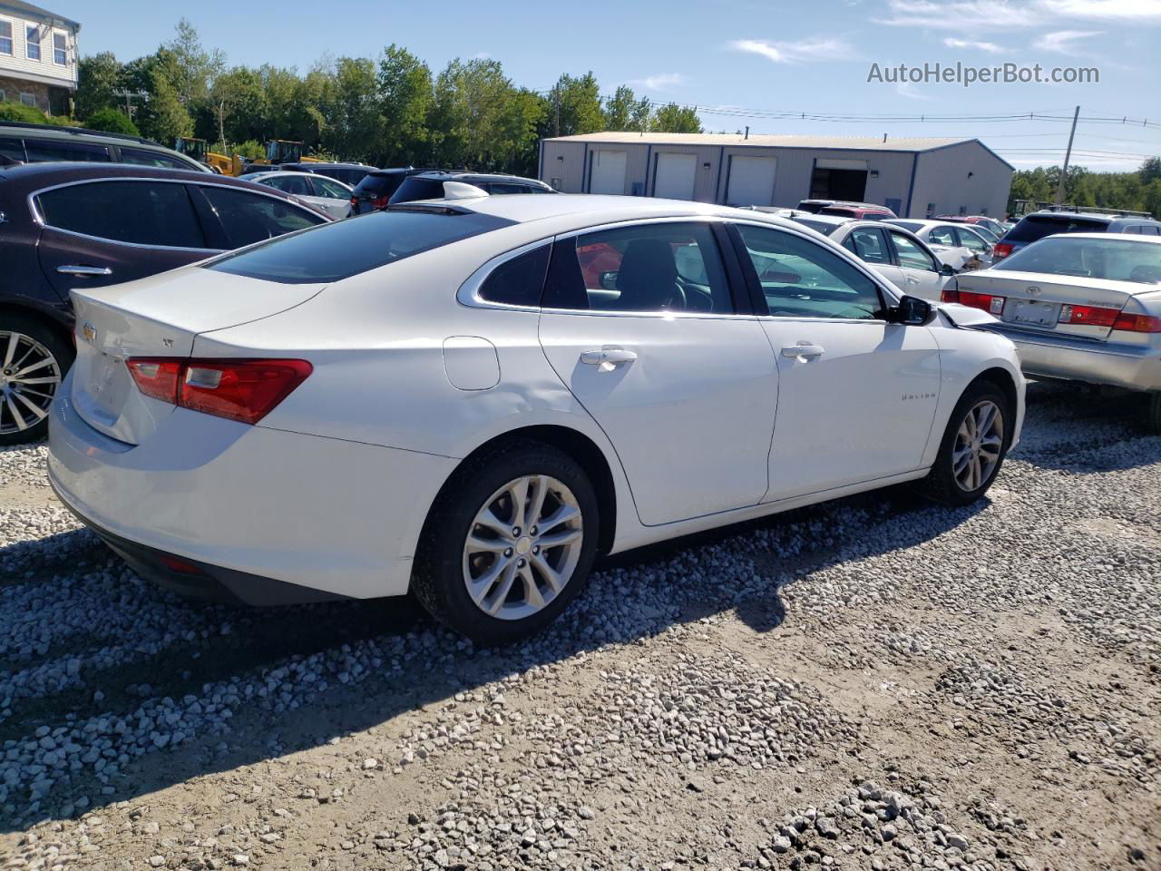 2018 Chevrolet Malibu Lt White vin: 1G1ZD5ST5JF154811