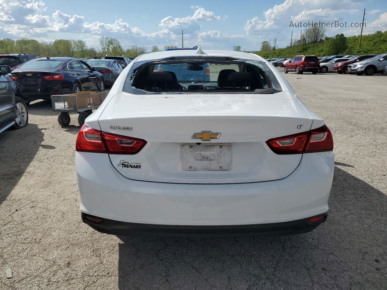 2018 Chevrolet Malibu Lt White vin: 1G1ZD5ST5JF180969