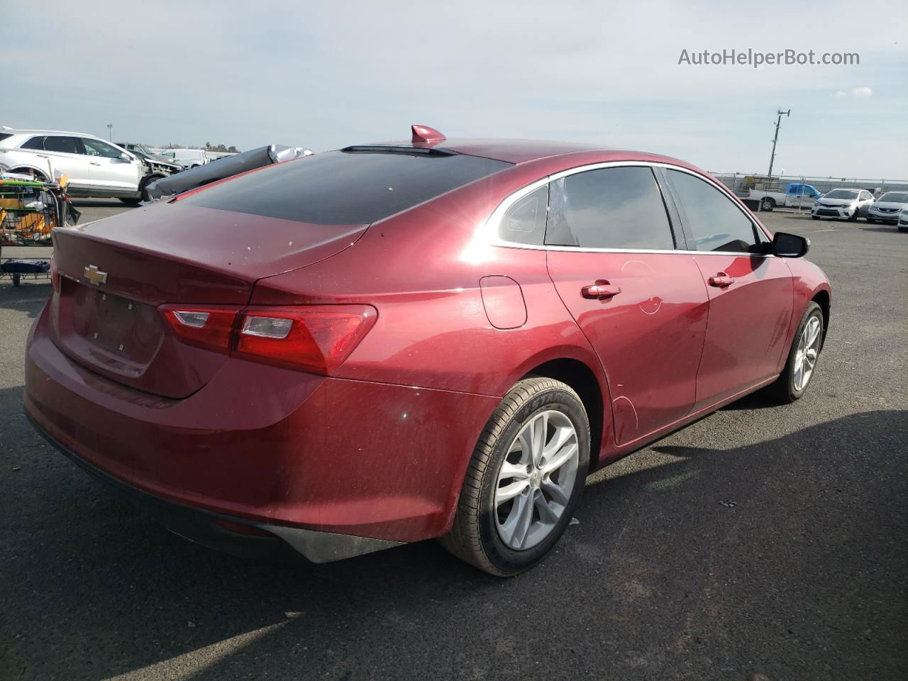 2018 Chevrolet Malibu Lt Темно-бордовый vin: 1G1ZD5ST5JF224095