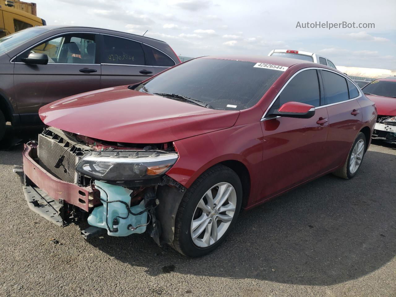 2018 Chevrolet Malibu Lt Maroon vin: 1G1ZD5ST5JF224095