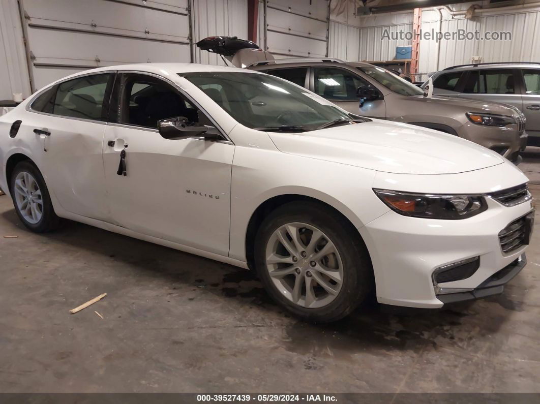 2018 Chevrolet Malibu Lt White vin: 1G1ZD5ST5JF227899