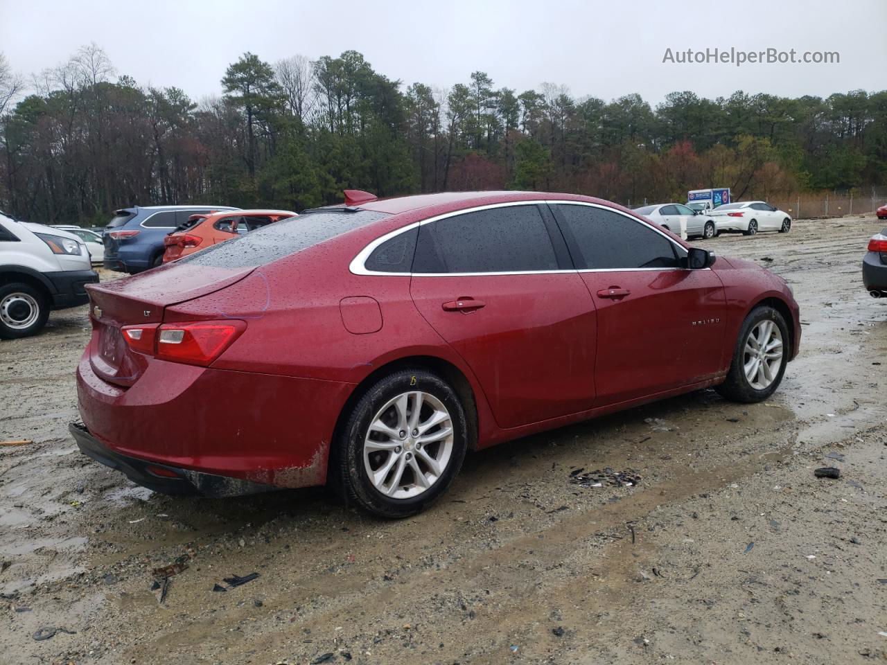 2018 Chevrolet Malibu Lt Red vin: 1G1ZD5ST5JF242936