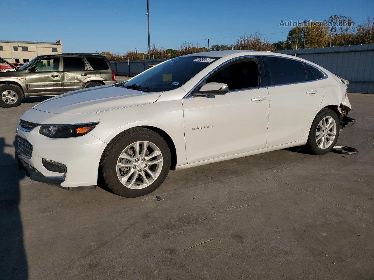 2018 Chevrolet Malibu Lt White vin: 1G1ZD5ST5JF256867