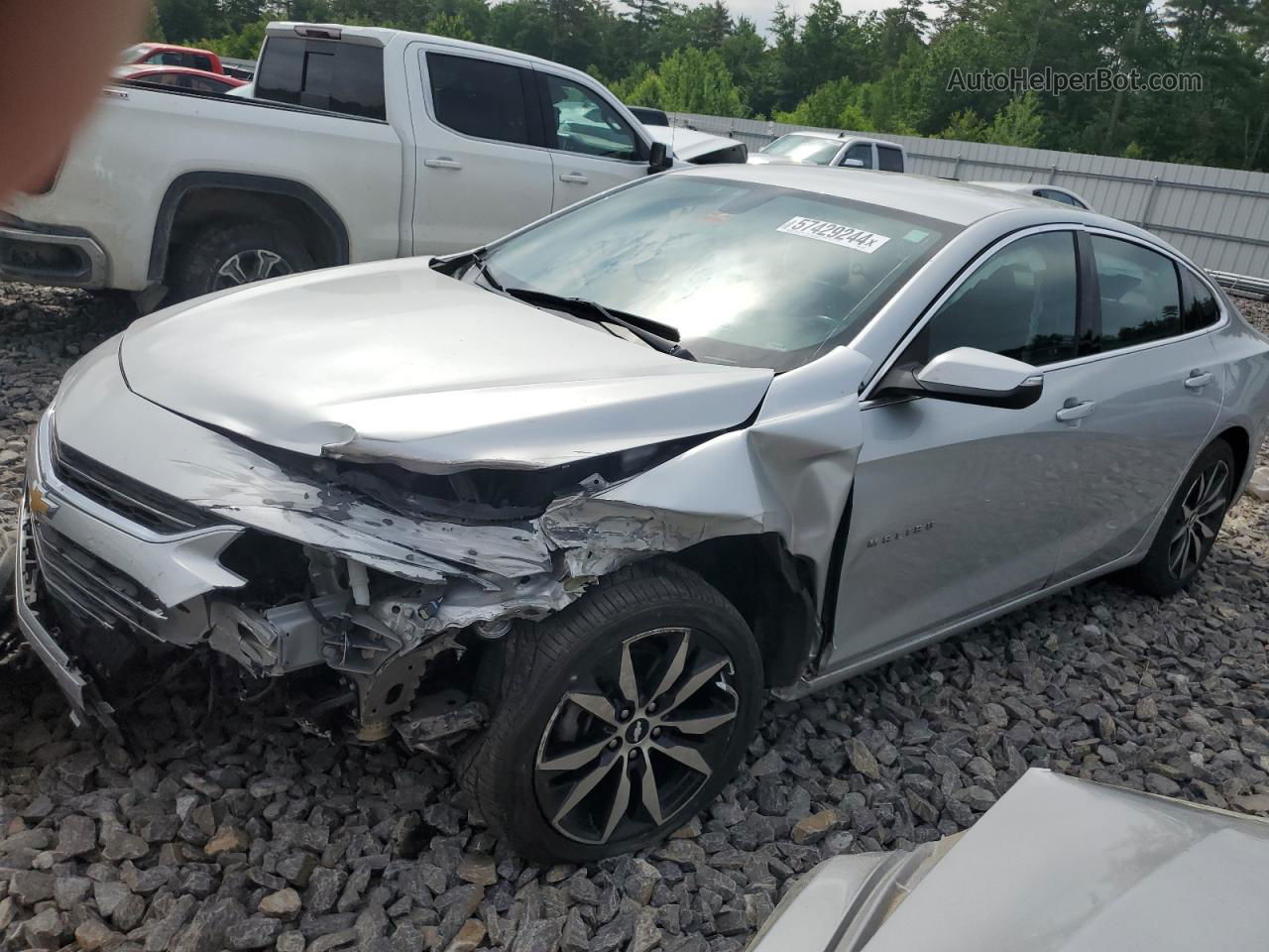 2018 Chevrolet Malibu Lt Silver vin: 1G1ZD5ST5JF273720