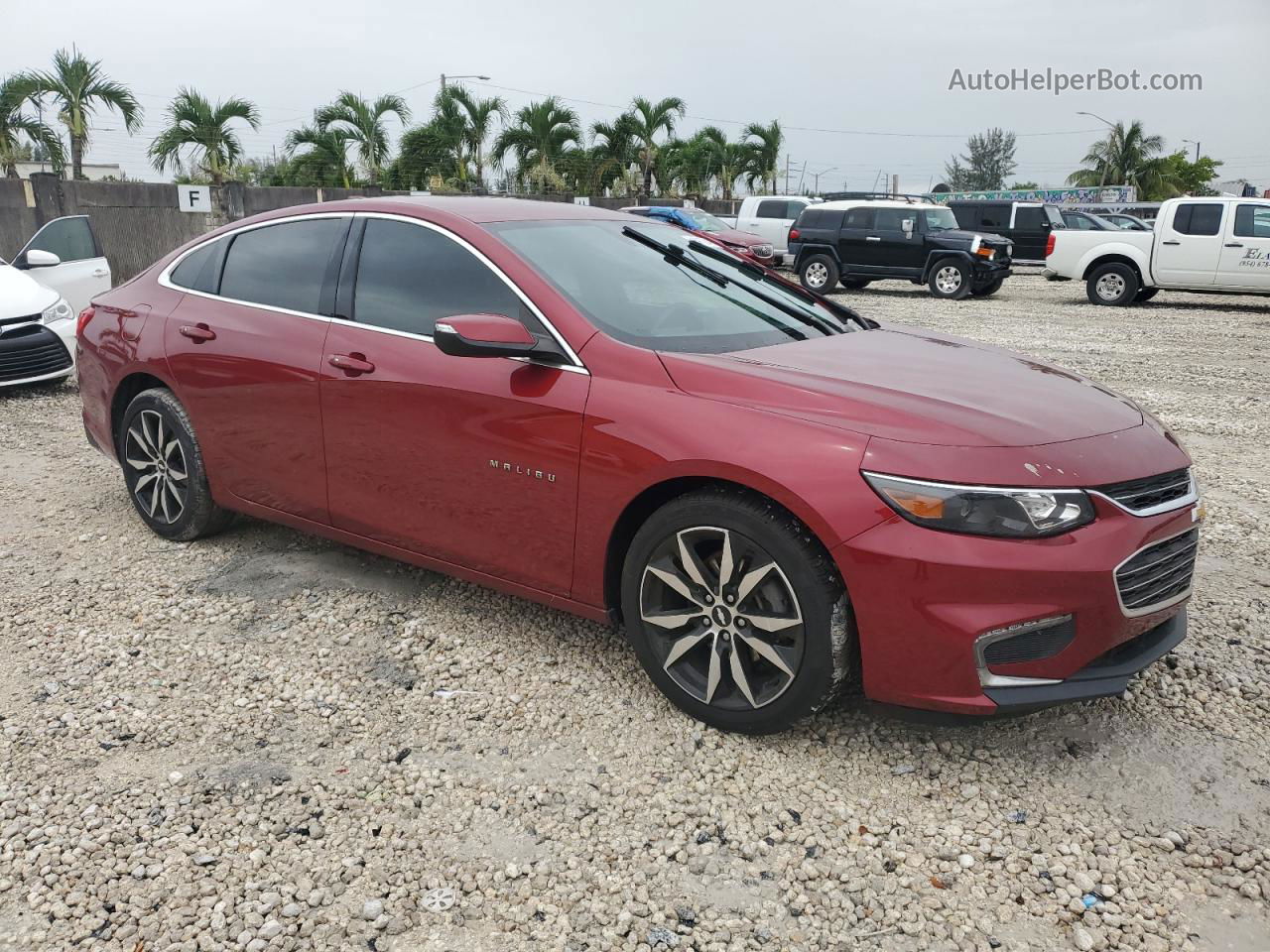 2018 Chevrolet Malibu Lt Красный vin: 1G1ZD5ST5JF285947