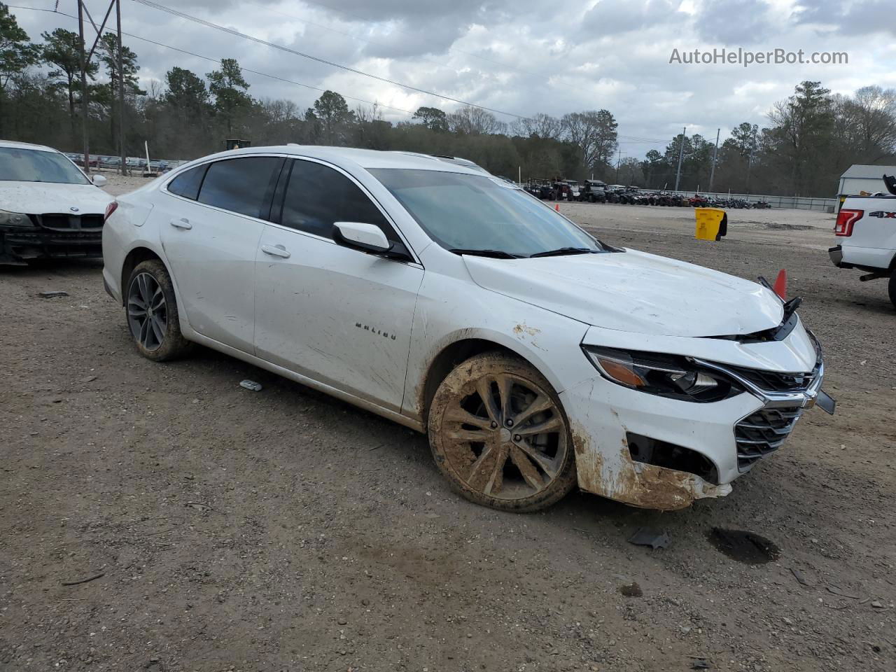 2021 Chevrolet Malibu Lt White vin: 1G1ZD5ST5MF024404