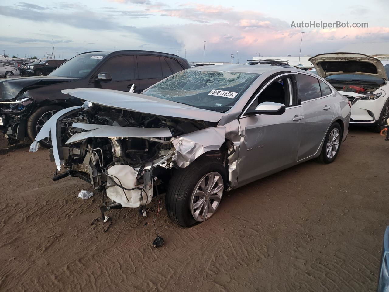 2021 Chevrolet Malibu Lt Silver vin: 1G1ZD5ST5MF034463