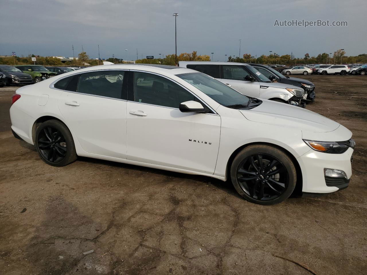 2021 Chevrolet Malibu Lt White vin: 1G1ZD5ST5MF088152