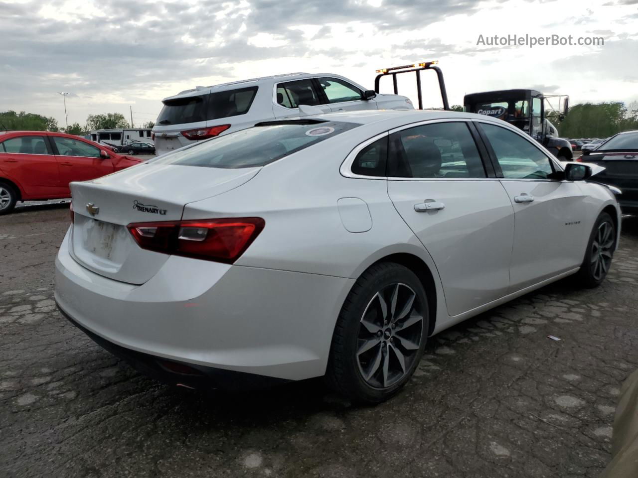 2018 Chevrolet Malibu Lt White vin: 1G1ZD5ST6JF119727