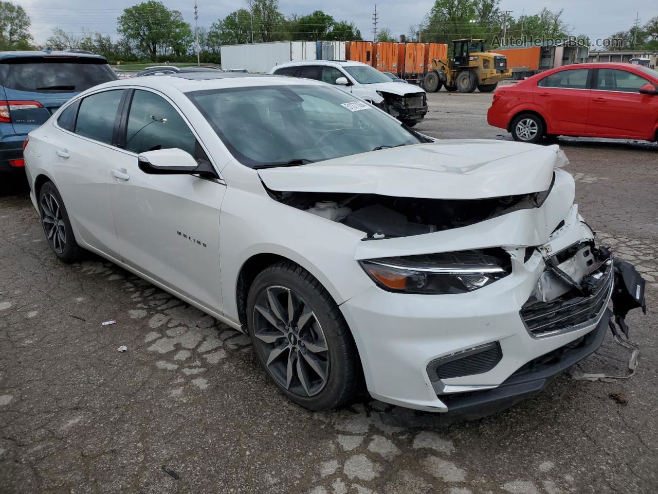 2018 Chevrolet Malibu Lt White vin: 1G1ZD5ST6JF119727