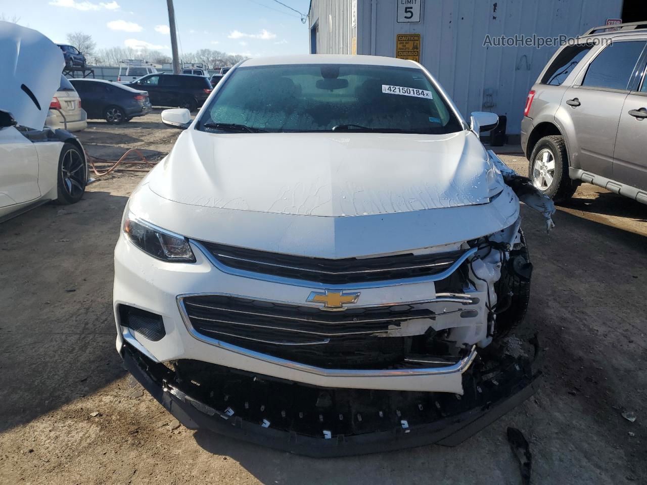 2018 Chevrolet Malibu Lt White vin: 1G1ZD5ST6JF264282