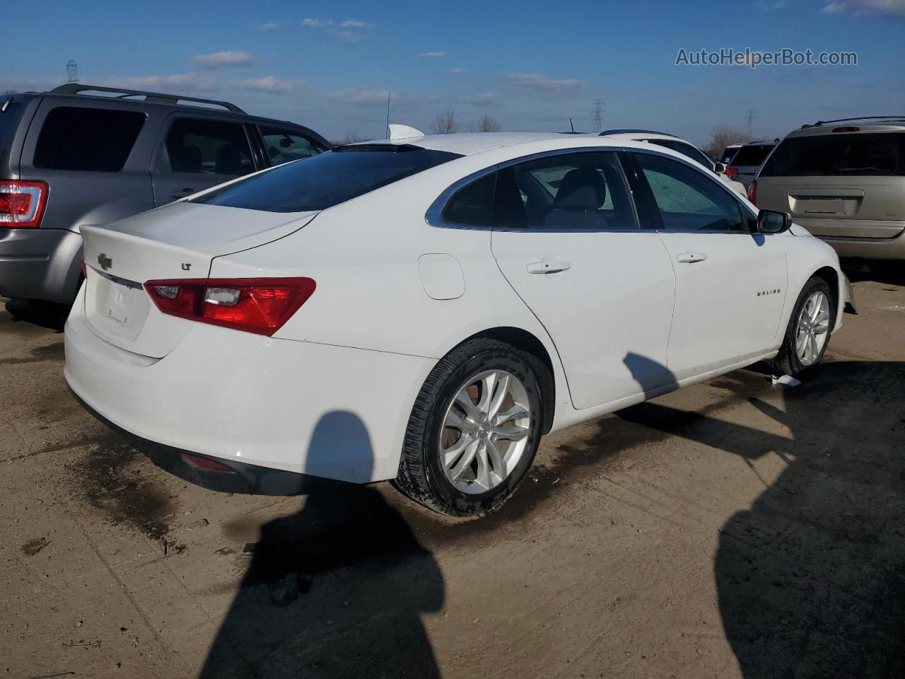 2018 Chevrolet Malibu Lt White vin: 1G1ZD5ST6JF264282