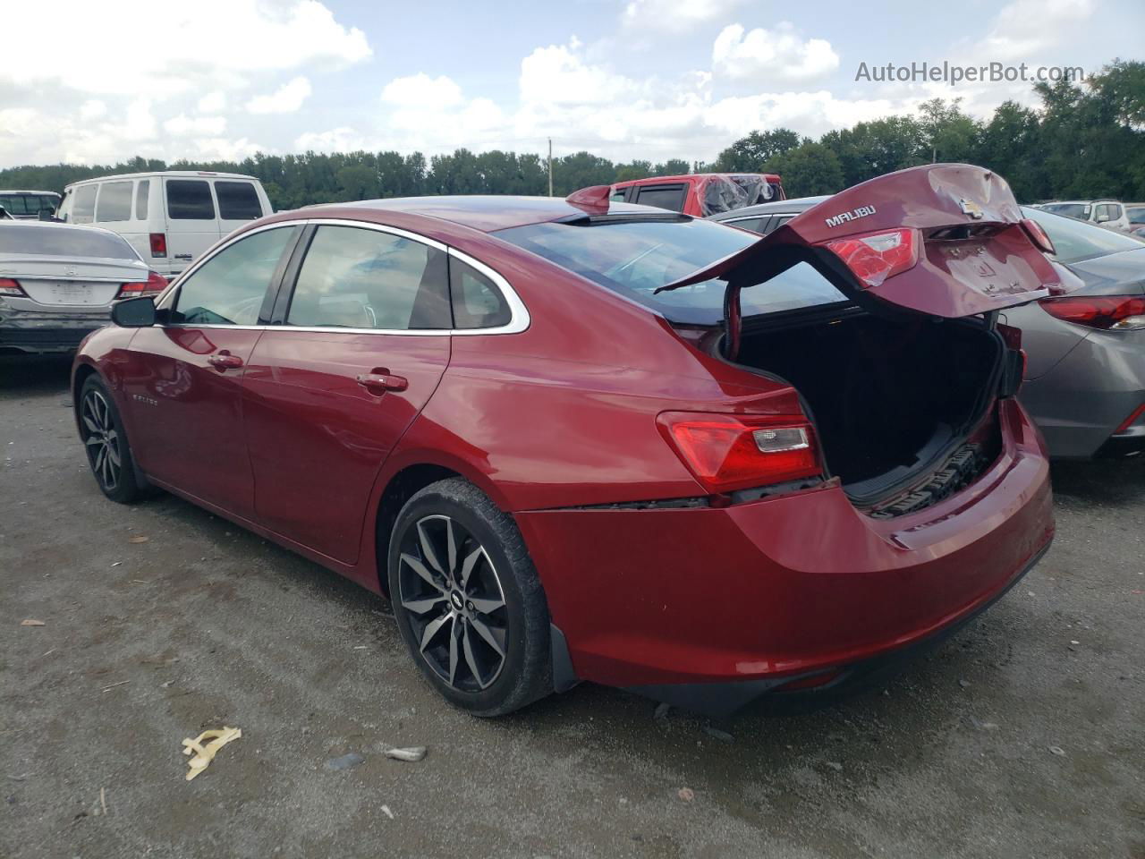 2018 Chevrolet Malibu Lt Red vin: 1G1ZD5ST6JF293393