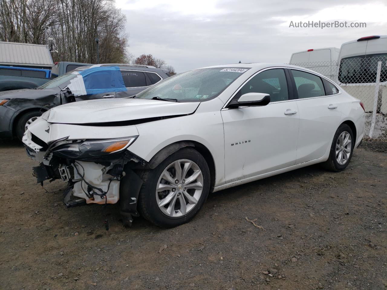 2021 Chevrolet Malibu Lt White vin: 1G1ZD5ST6MF004548