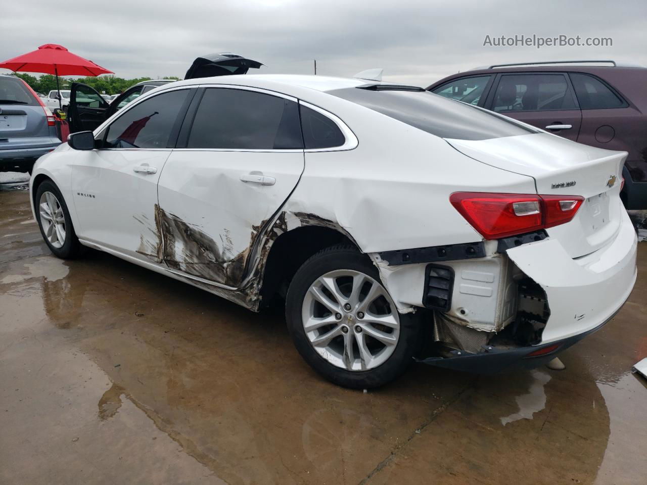 2018 Chevrolet Malibu Lt White vin: 1G1ZD5ST7JF158570