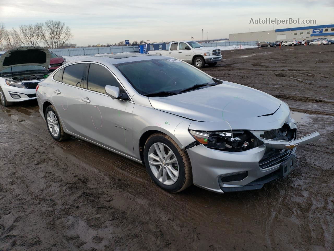 2018 Chevrolet Malibu Lt Серебряный vin: 1G1ZD5ST7JF168709