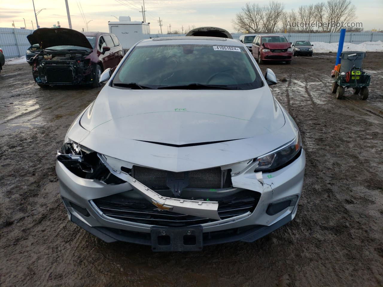 2018 Chevrolet Malibu Lt Silver vin: 1G1ZD5ST7JF168709