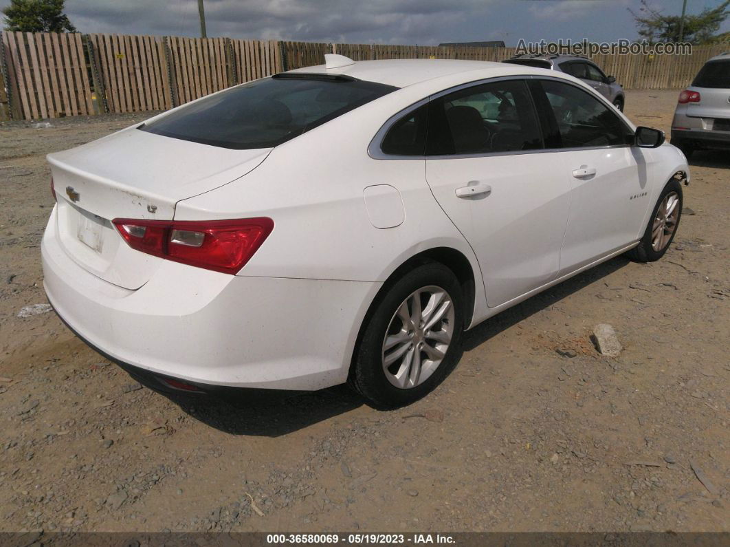 2018 Chevrolet Malibu Lt White vin: 1G1ZD5ST7JF249810