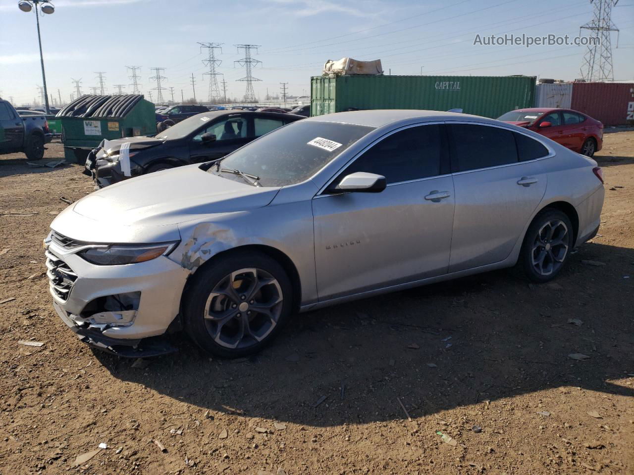 2021 Chevrolet Malibu Lt Silver vin: 1G1ZD5ST7MF021665