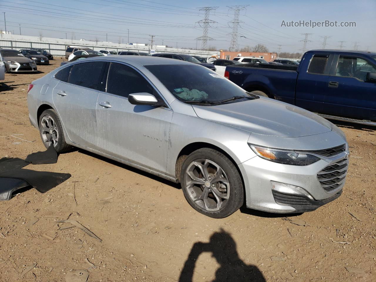 2021 Chevrolet Malibu Lt Silver vin: 1G1ZD5ST7MF021665