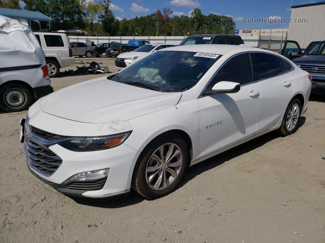 2021 Chevrolet Malibu Lt White vin: 1G1ZD5ST7MF024274