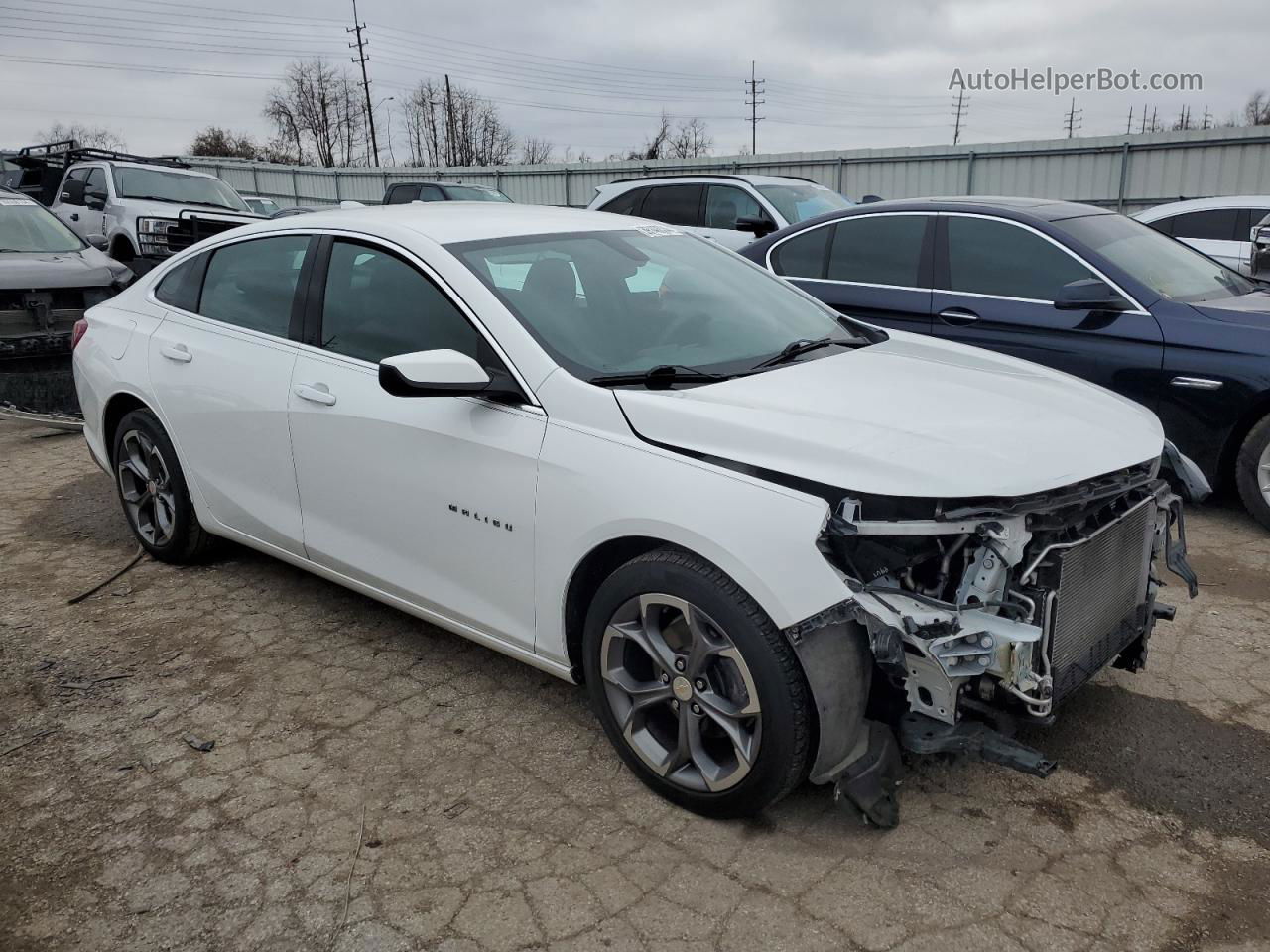 2021 Chevrolet Malibu Lt White vin: 1G1ZD5ST7MF072776