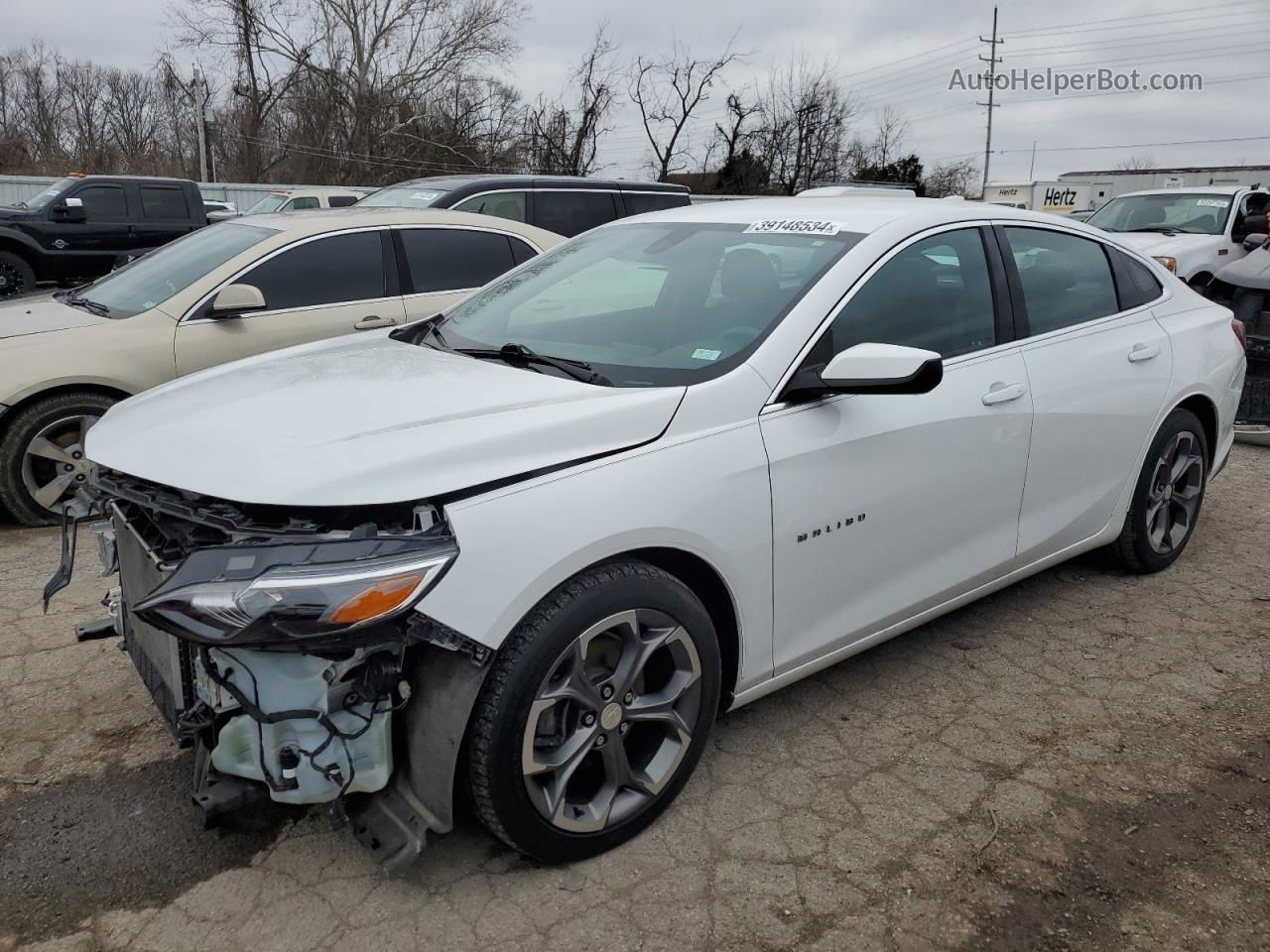 2021 Chevrolet Malibu Lt White vin: 1G1ZD5ST7MF072776