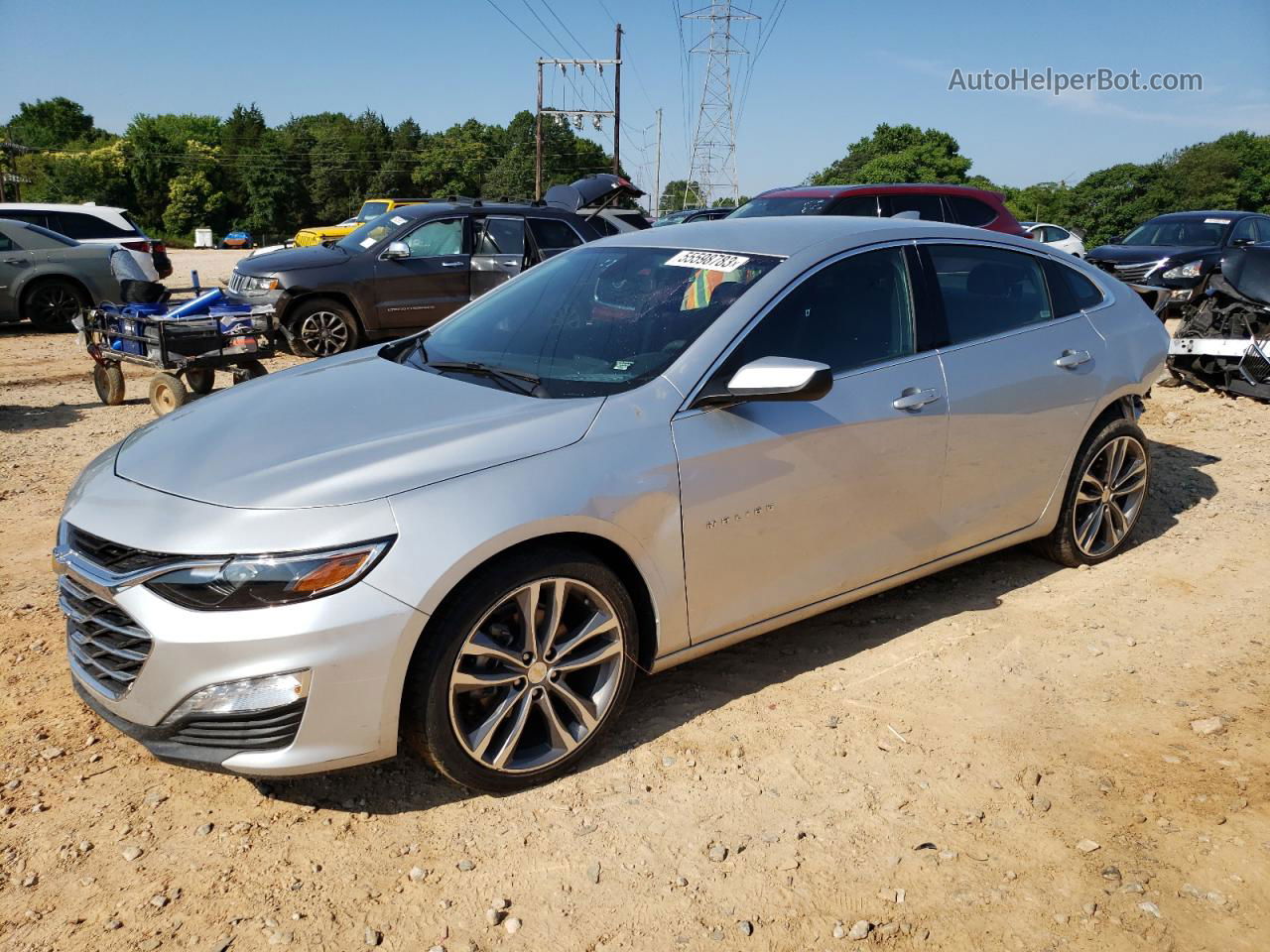 2021 Chevrolet Malibu Lt Silver vin: 1G1ZD5ST7MF073572