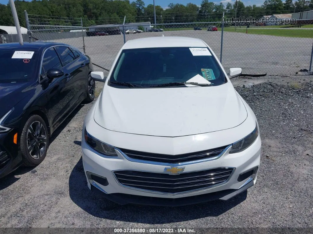 2018 Chevrolet Malibu Lt White vin: 1G1ZD5ST8JF121463