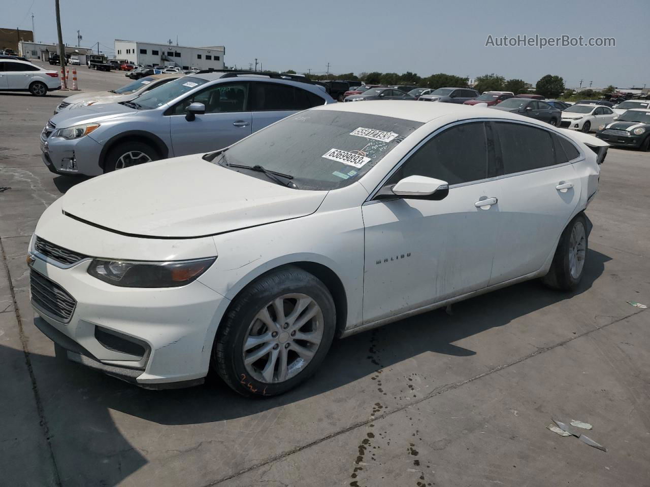 2018 Chevrolet Malibu Lt Белый vin: 1G1ZD5ST8JF273999