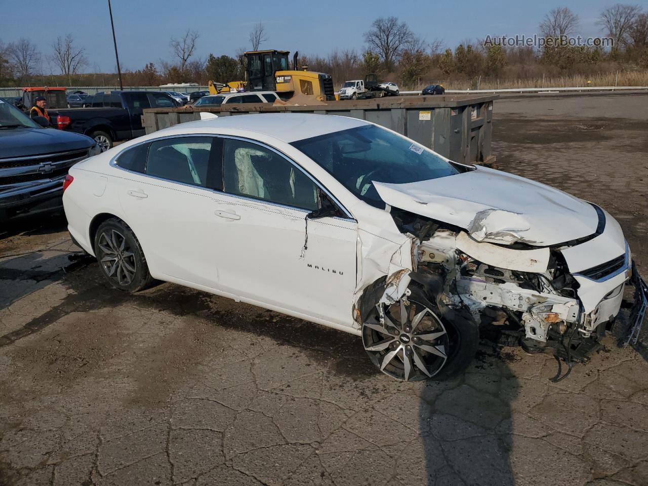 2018 Chevrolet Malibu Lt White vin: 1G1ZD5ST8JF274277