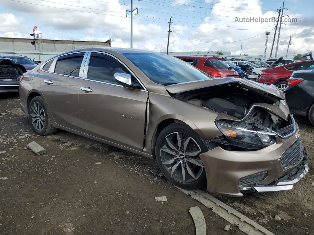 2018 Chevrolet Malibu Lt Желто-коричневый vin: 1G1ZD5ST8JF275204