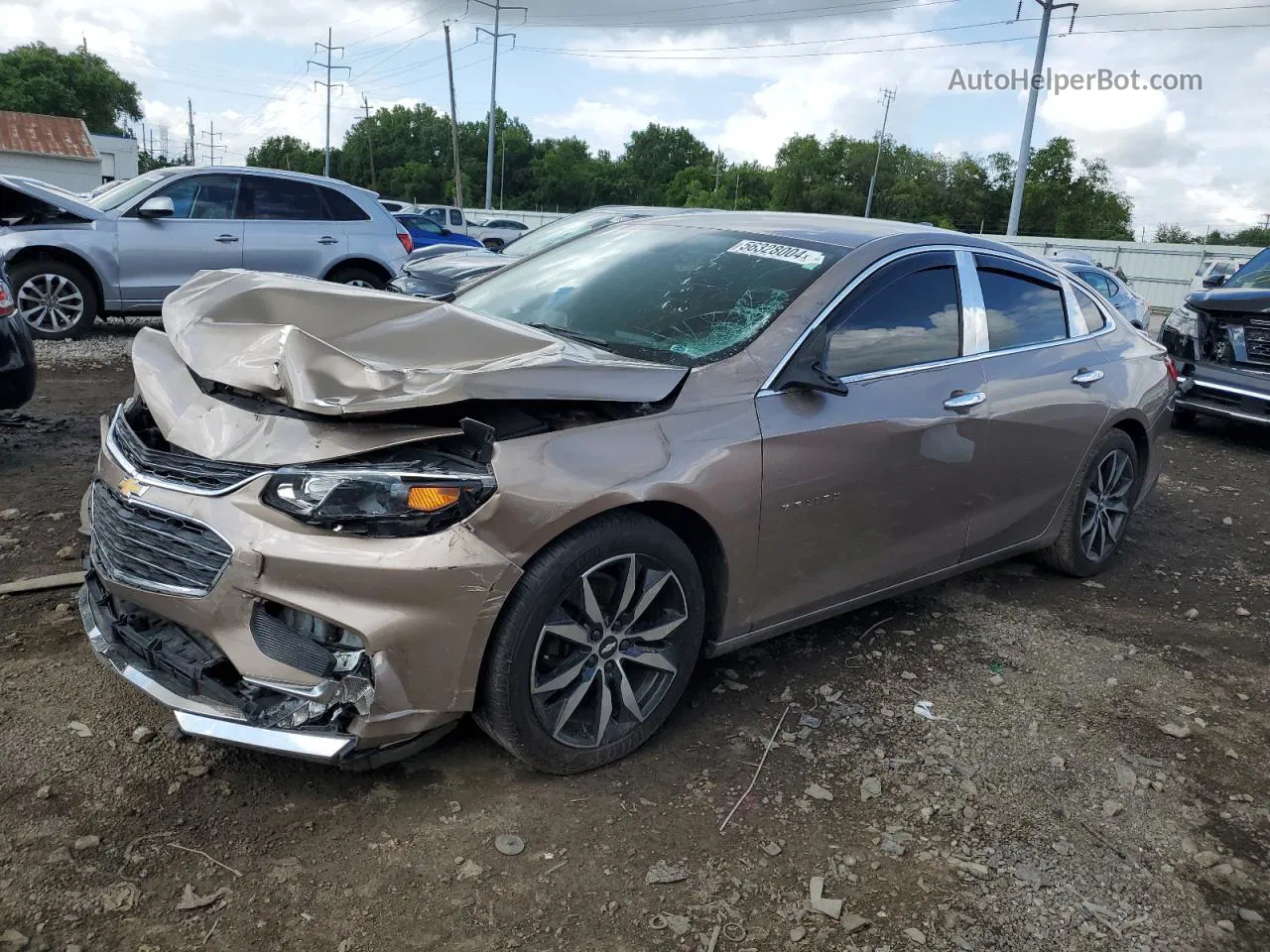 2018 Chevrolet Malibu Lt Желто-коричневый vin: 1G1ZD5ST8JF275204