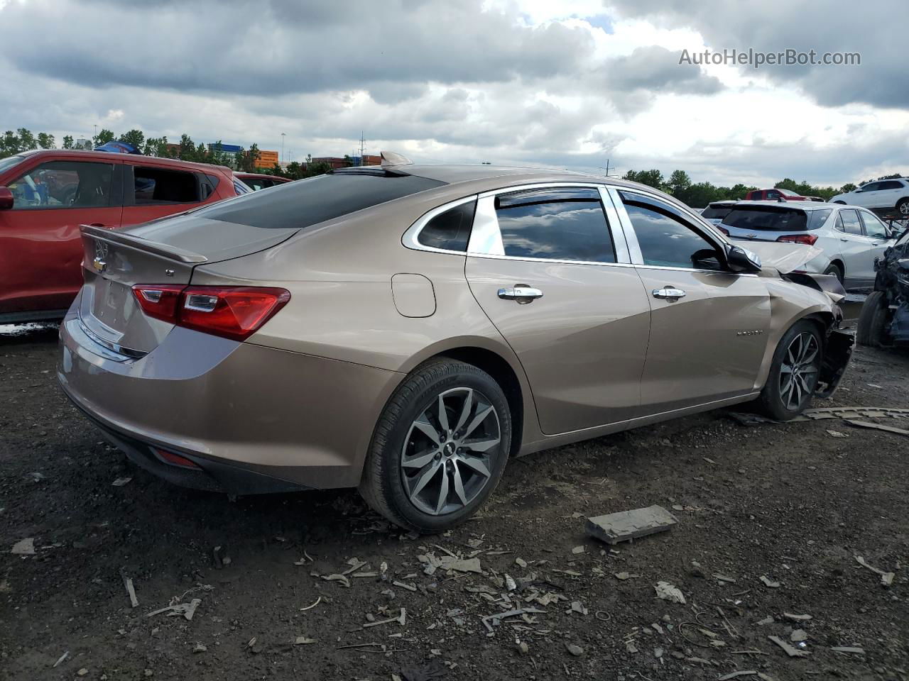 2018 Chevrolet Malibu Lt Желто-коричневый vin: 1G1ZD5ST8JF275204