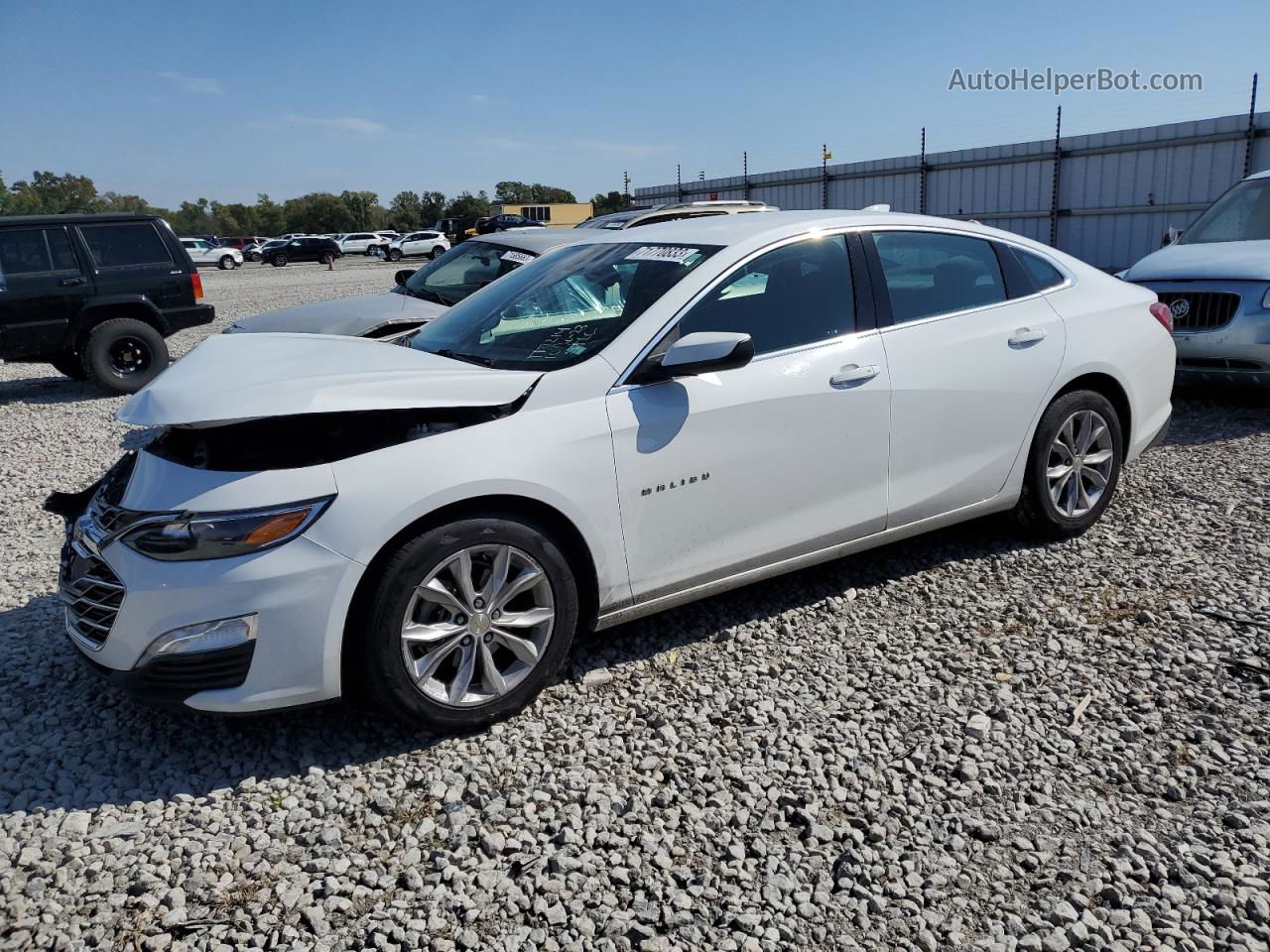 2021 Chevrolet Malibu Lt White vin: 1G1ZD5ST8MF068493