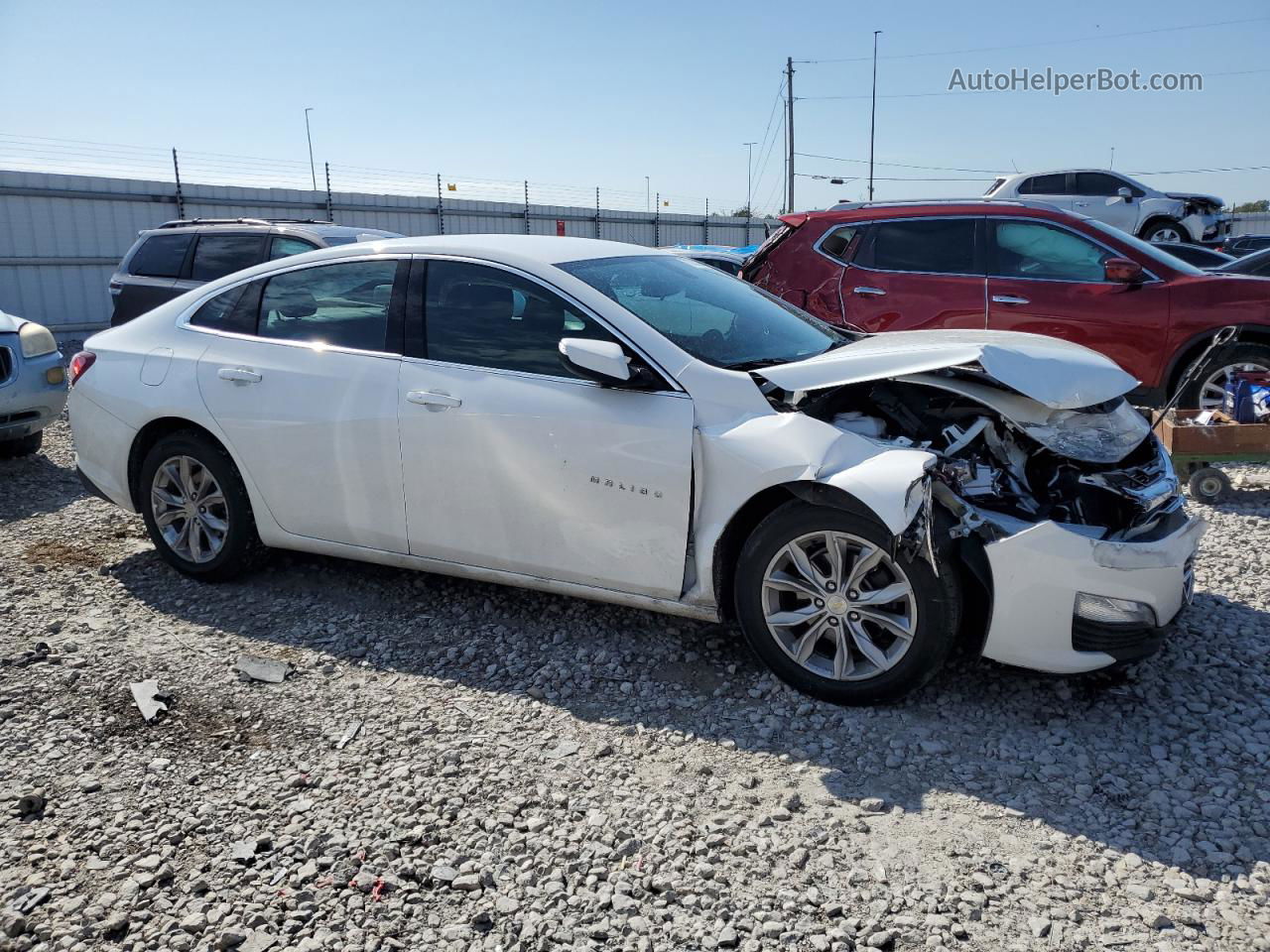 2021 Chevrolet Malibu Lt White vin: 1G1ZD5ST8MF068493