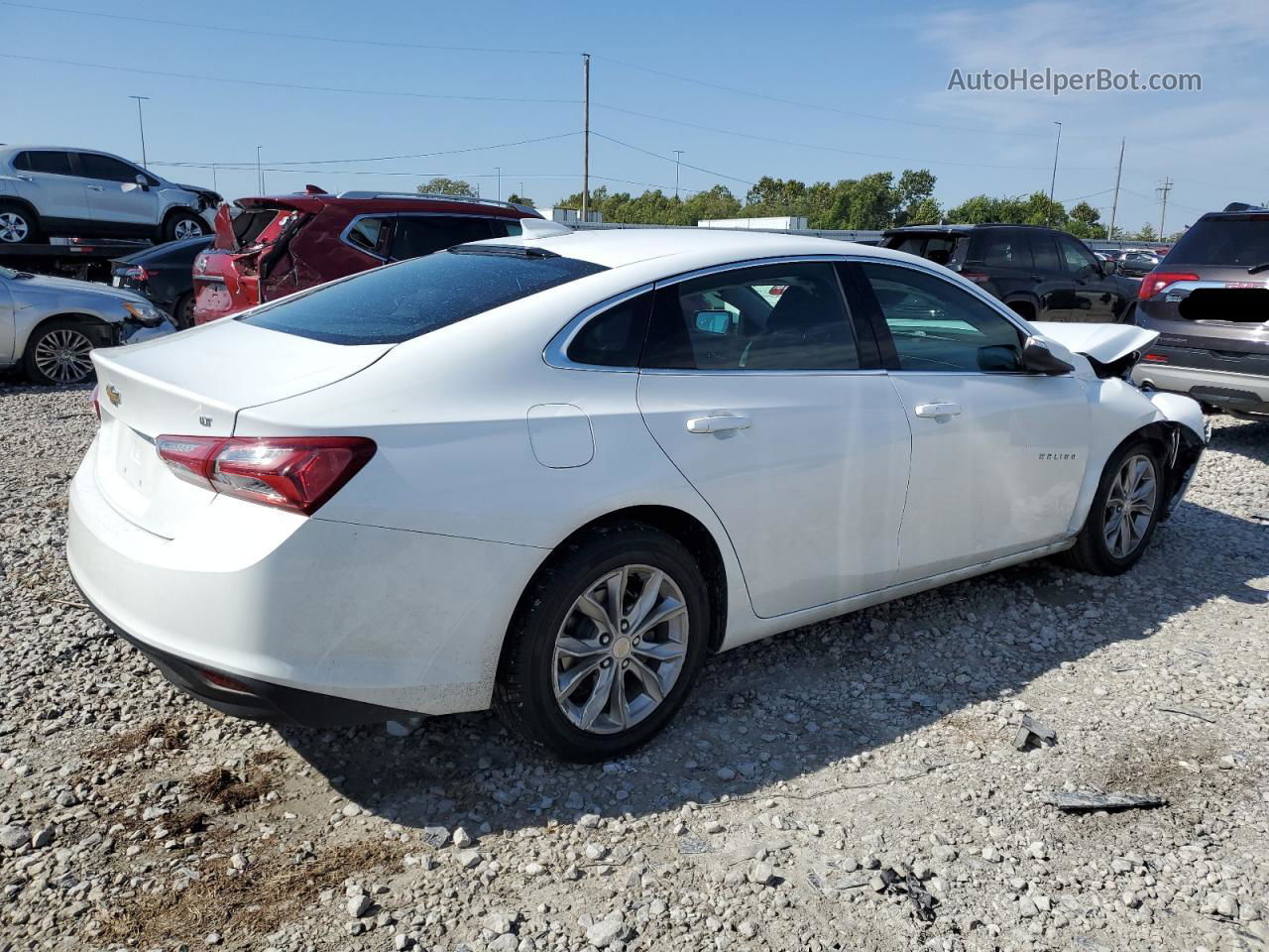 2021 Chevrolet Malibu Lt White vin: 1G1ZD5ST8MF068493