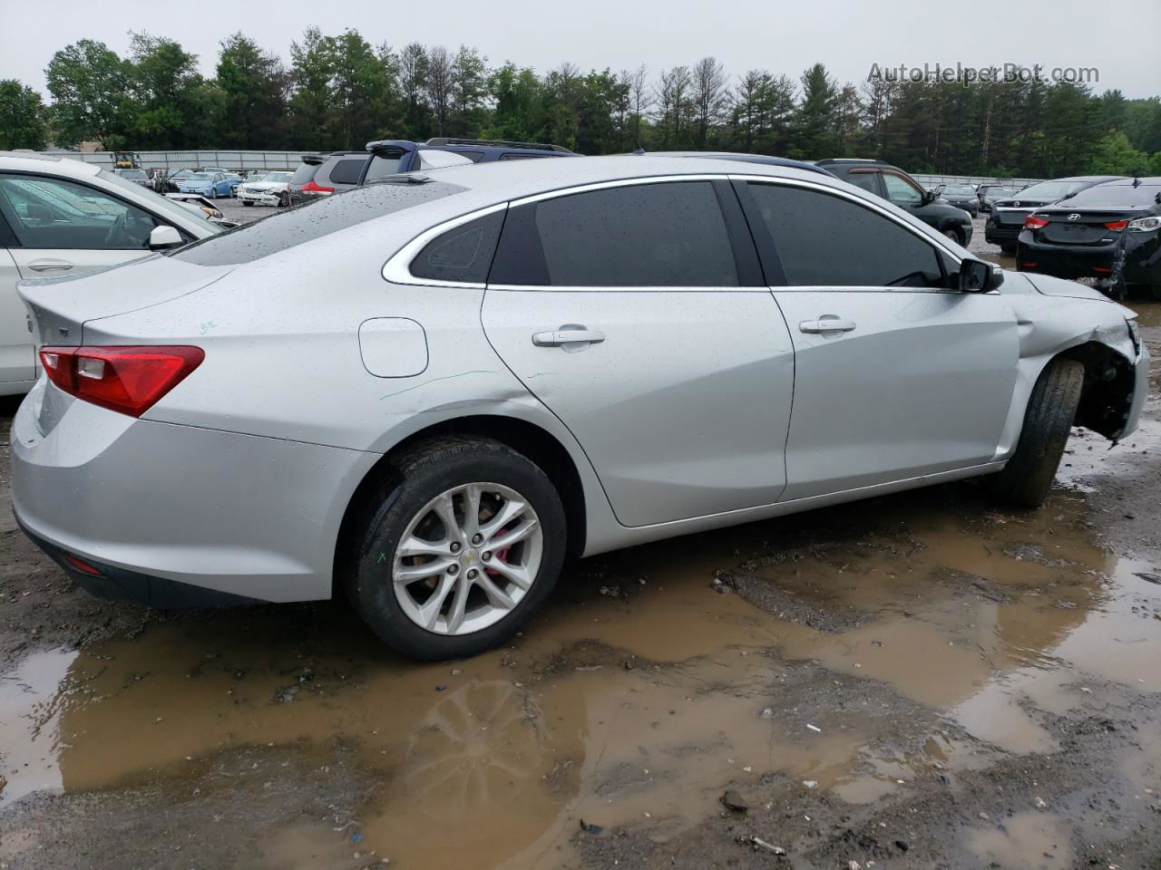 2018 Chevrolet Malibu Lt Silver vin: 1G1ZD5ST9JF130365