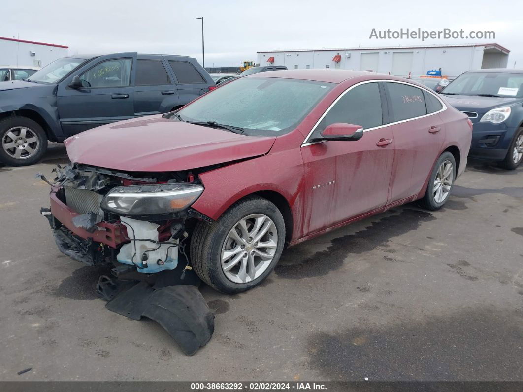 2018 Chevrolet Malibu Lt Burgundy vin: 1G1ZD5ST9JF133217