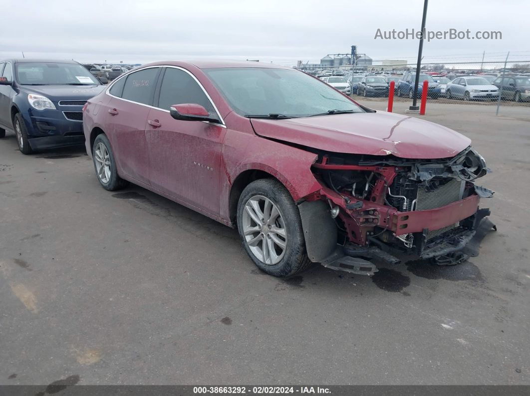 2018 Chevrolet Malibu Lt Burgundy vin: 1G1ZD5ST9JF133217