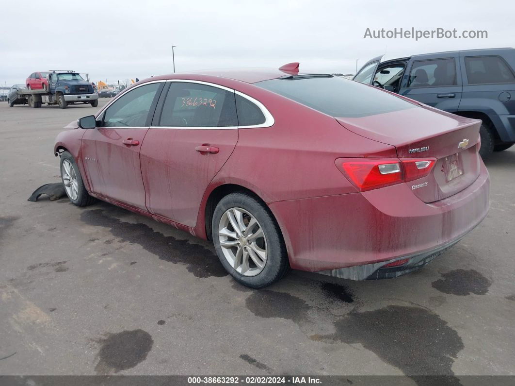 2018 Chevrolet Malibu Lt Burgundy vin: 1G1ZD5ST9JF133217