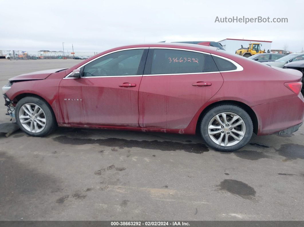 2018 Chevrolet Malibu Lt Burgundy vin: 1G1ZD5ST9JF133217