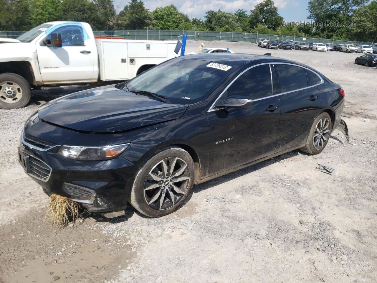 2018 Chevrolet Malibu Lt Черный vin: 1G1ZD5ST9JF196060