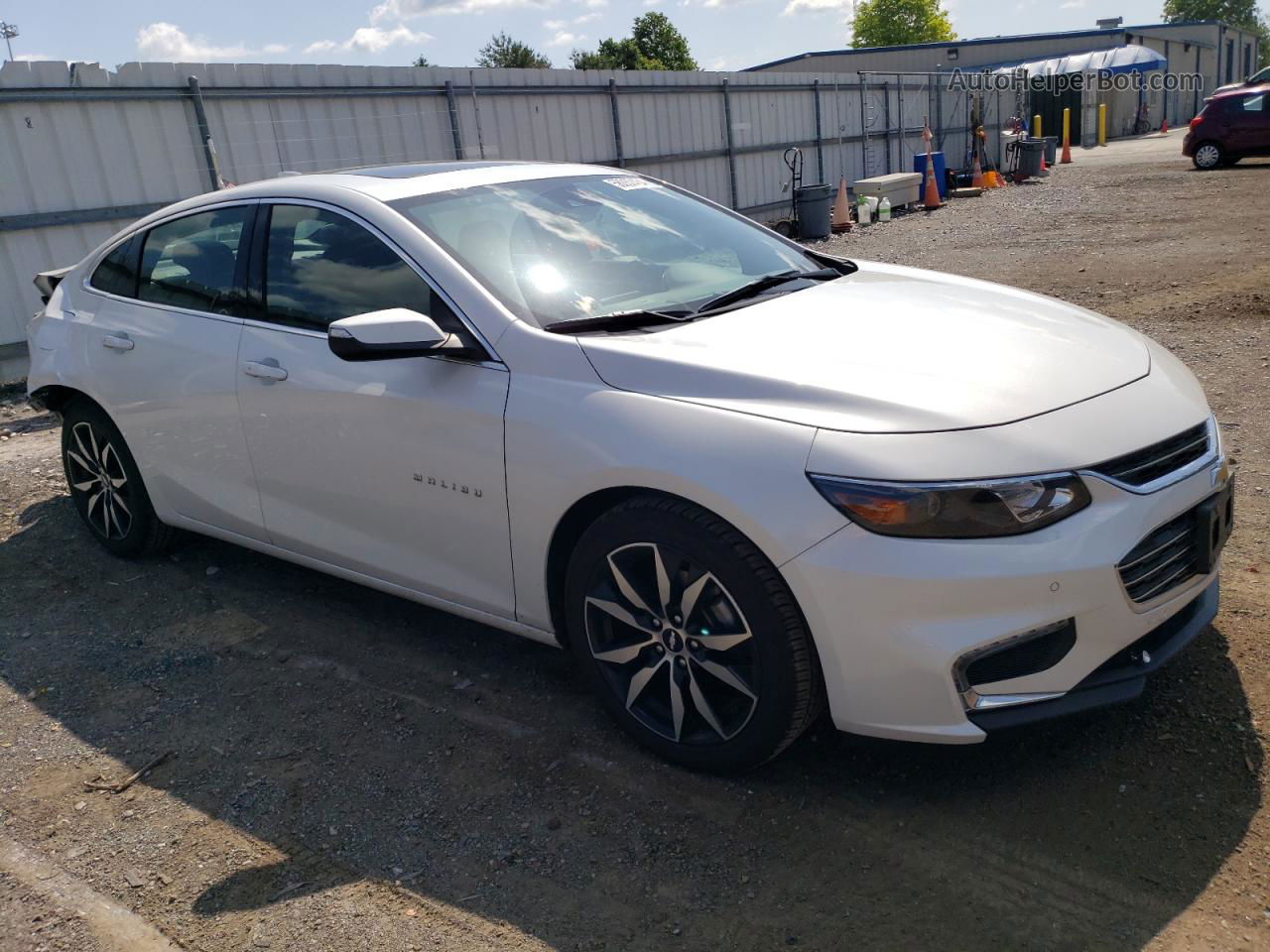 2018 Chevrolet Malibu Lt White vin: 1G1ZD5ST9JF216727