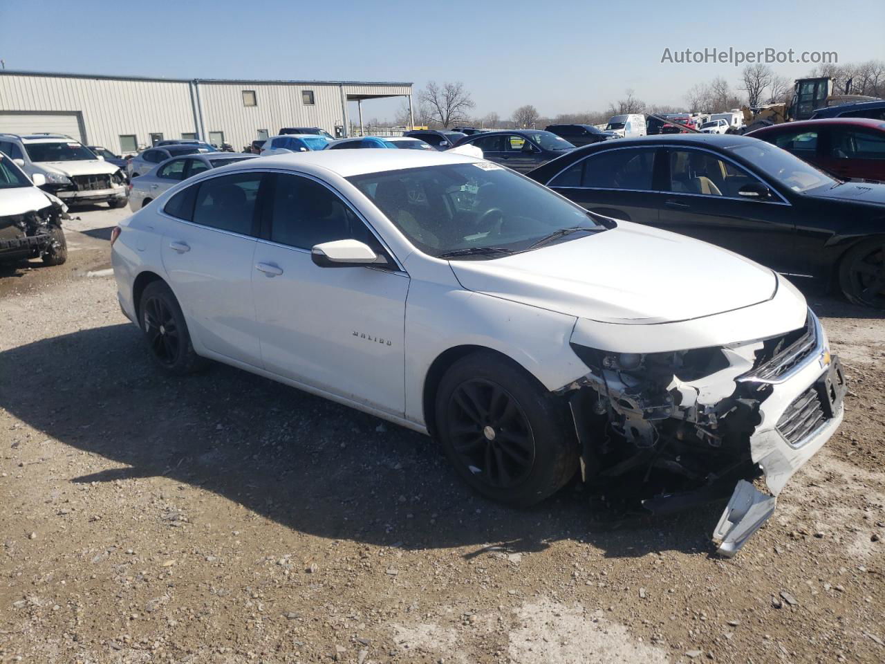 2018 Chevrolet Malibu Lt White vin: 1G1ZD5ST9JF233401